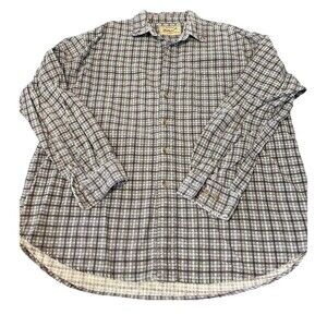 Vintage Chesterfield Plaid Flannel Shirt Men's XL Long Sleeve Button Down 90s